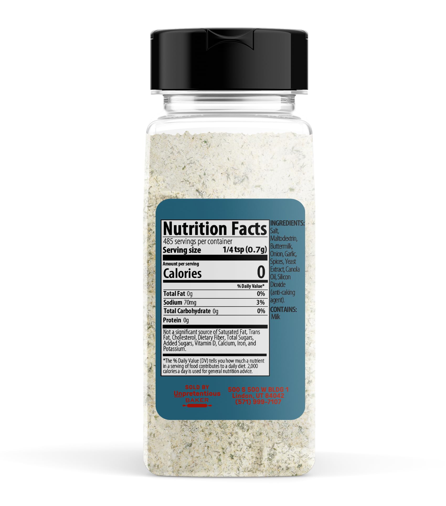 Unpretentious Ranch Dressing Mix, 12 oz, Dips & Dressings, Powder Mix, Seasoning Blend