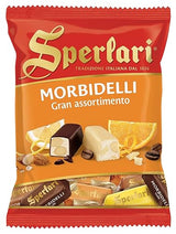 SPERLARI CHOCOLATE - COATED SOFT NOUGAT BITES WITH ALMONDS 4.12oz.(117gr.)