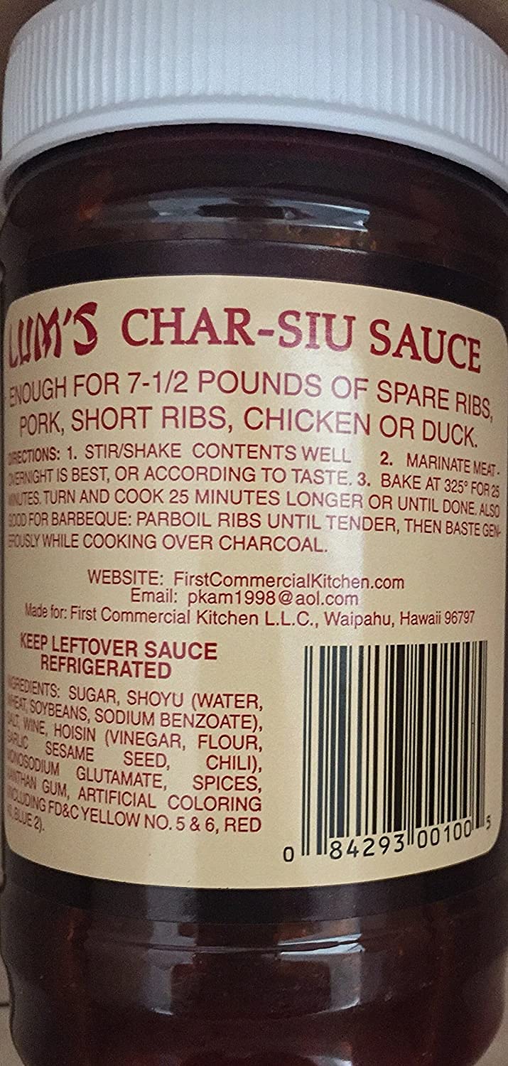 LUM'S Hawaiian Char-Siu (Sweet Roast Pork) BBQ Sauce Since 1955 - Chinese Char Grill Barbecue Marinade for Beef, Rib, Pork, Chicken & Duck, 11oz
