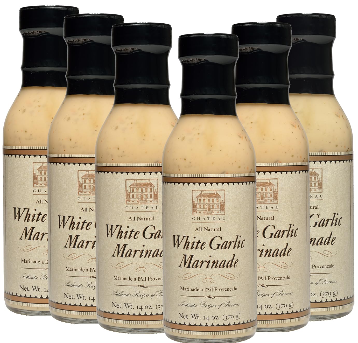 Chateau White Garlic Gluten Free Marinade, 12oz (6 Pack)