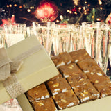 Gourmet Almond Brittle Gift Box - by Its Delish | Handmade Old-Fashioned Style | Beautiful & Delicious Square Pieces 16 Oz Almond Brittle | Christmas