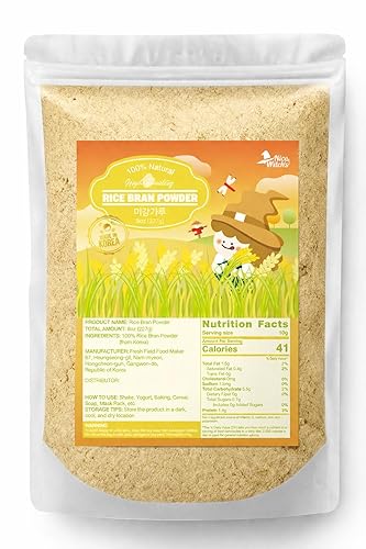 Nice Witch’s Rice Bran Powder 8 oz (227g), 100% Pure Raw Rice Bran, Edible & Multi-Purpose, For Smoothies, Baking