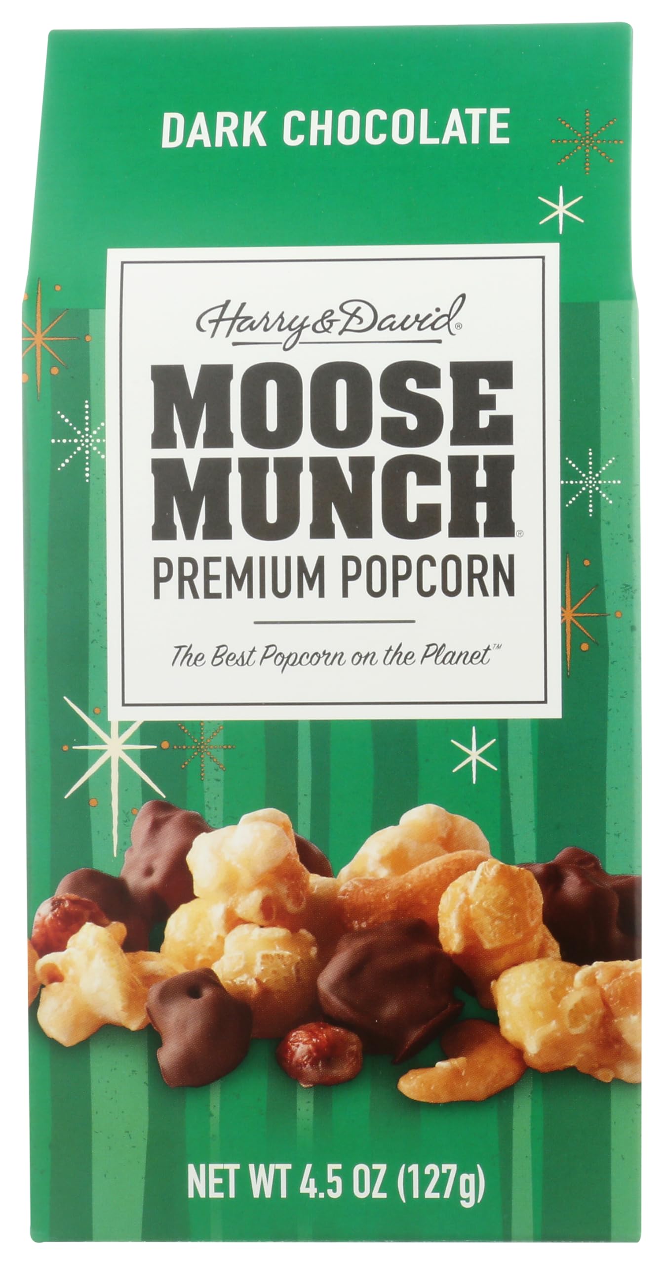 Harry & David Dark Chocolate Moose Munch Premium Popcorn Holiday Box