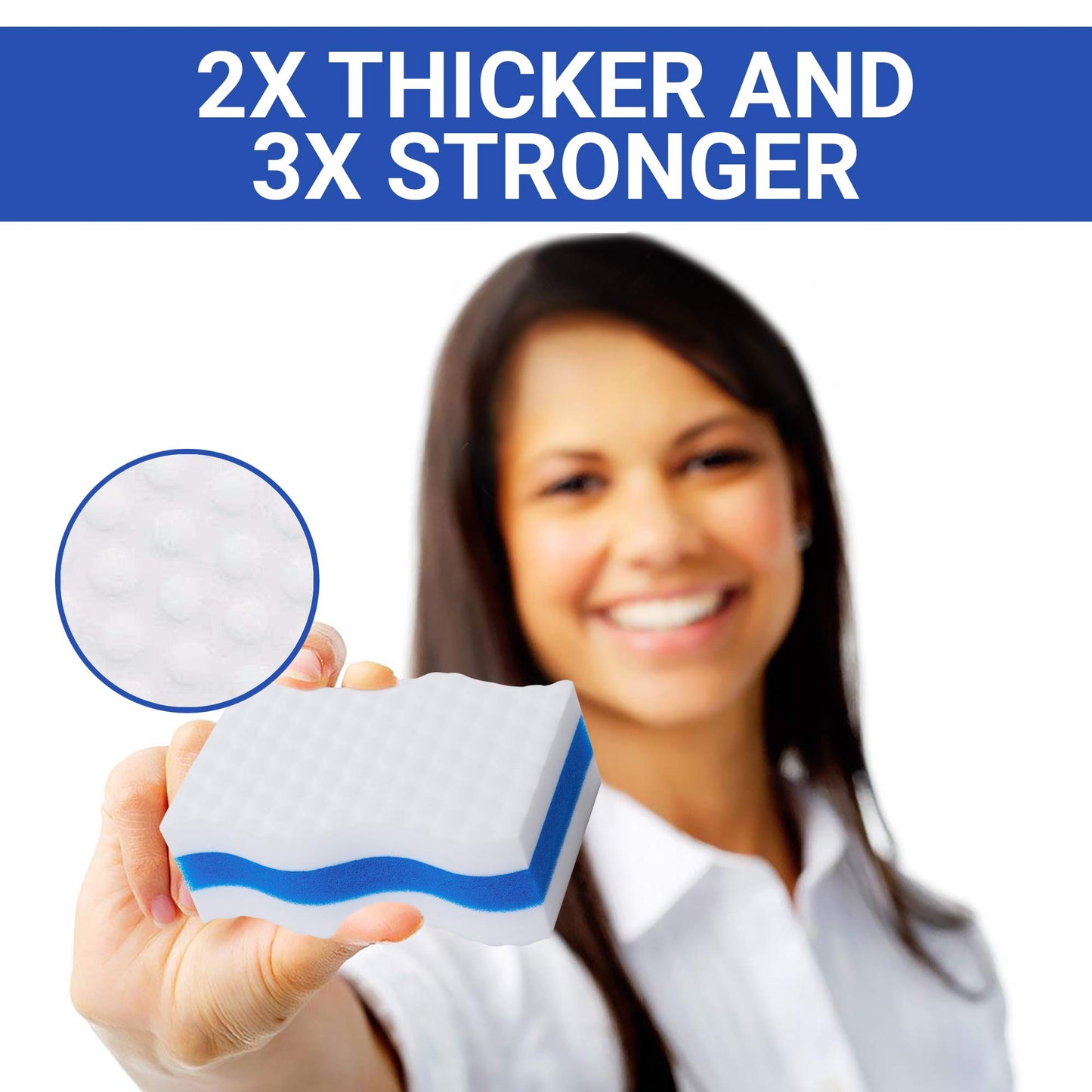 (25 Pack) Extra Durable Eraser Sponge by SCRUBIT - Kitchen, Bathroom, Floor & Wall Cleaner -Melamine Magic Cleaning Sponges - Extra Thick Erasers