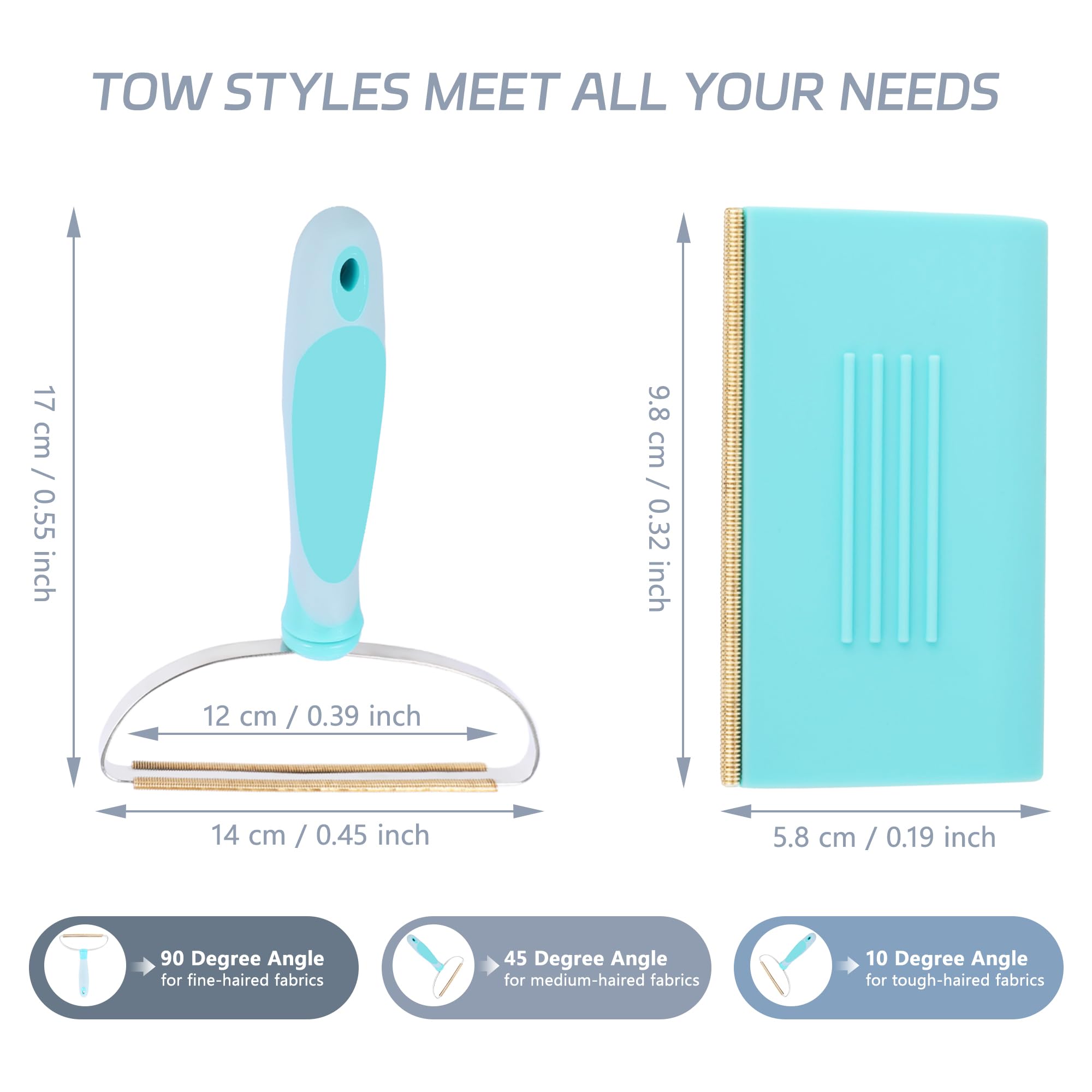 Pet Hair Remover, Cat and Dog Hair Remover Portable Reusable Remover Tool, Carpet Rake, Lint Remover, Two Different Sizes of Removal Tools for Sofas