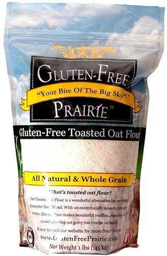 Gluten-Free Prairie Toasted Oat Flour, Certified Gluten Free Purity Protocol, Non-GMO, Vegan, 1 Pound