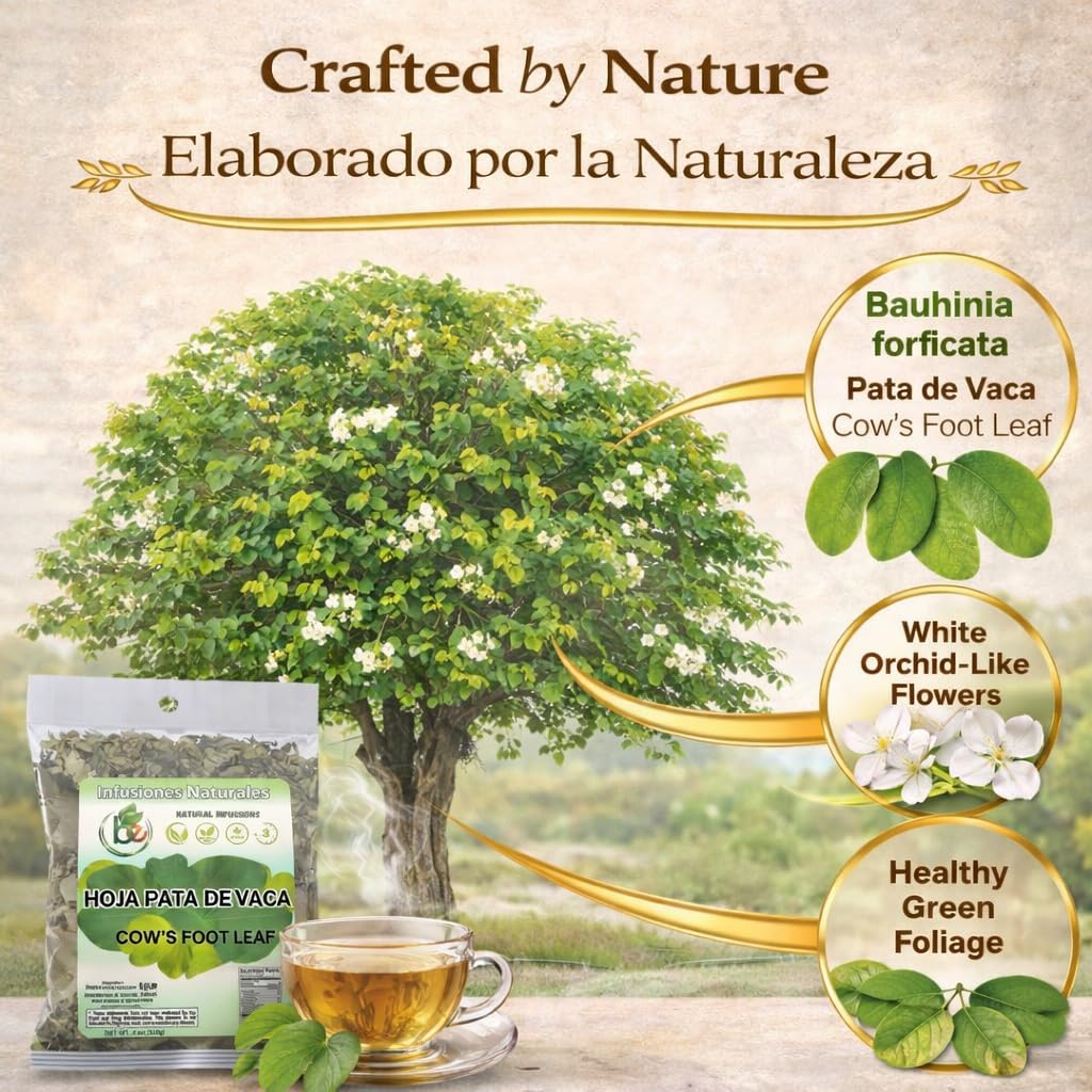 Pata de Vaca Herbal Tea 4 oz (113g) - 100% Natural Cow's Foot Leaves (Bauhinia forficata) - Traditional Loose Leaf Tea from Mexico - Caffeine-Free