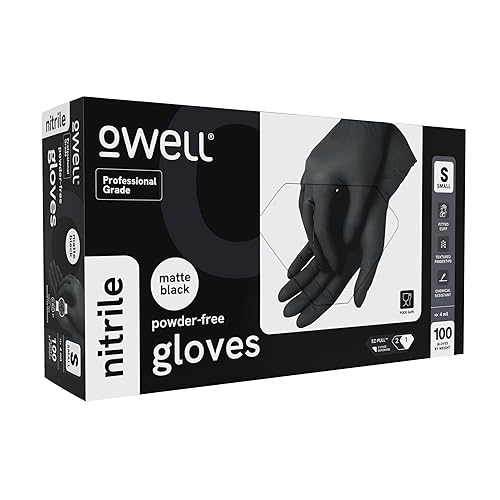 OWELL® Professional Grade Black Disposable Nitrile Gloves MEDIUM, 100 ct - 4 Mil Food Safe, Medical Exam, Powder-Free, Latex-Free, Chemical Resistant