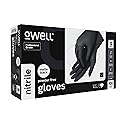 OWELL® Professional Grade Black Disposable Nitrile Gloves MEDIUM, 100 ct - 4 Mil Food Safe, Medical Exam, Powder-Free, Latex-Free, Chemical Resistant