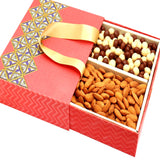 Ghasitaram Gifts Dry Fruit - 2 Part Almonds and Nutties Bag Box