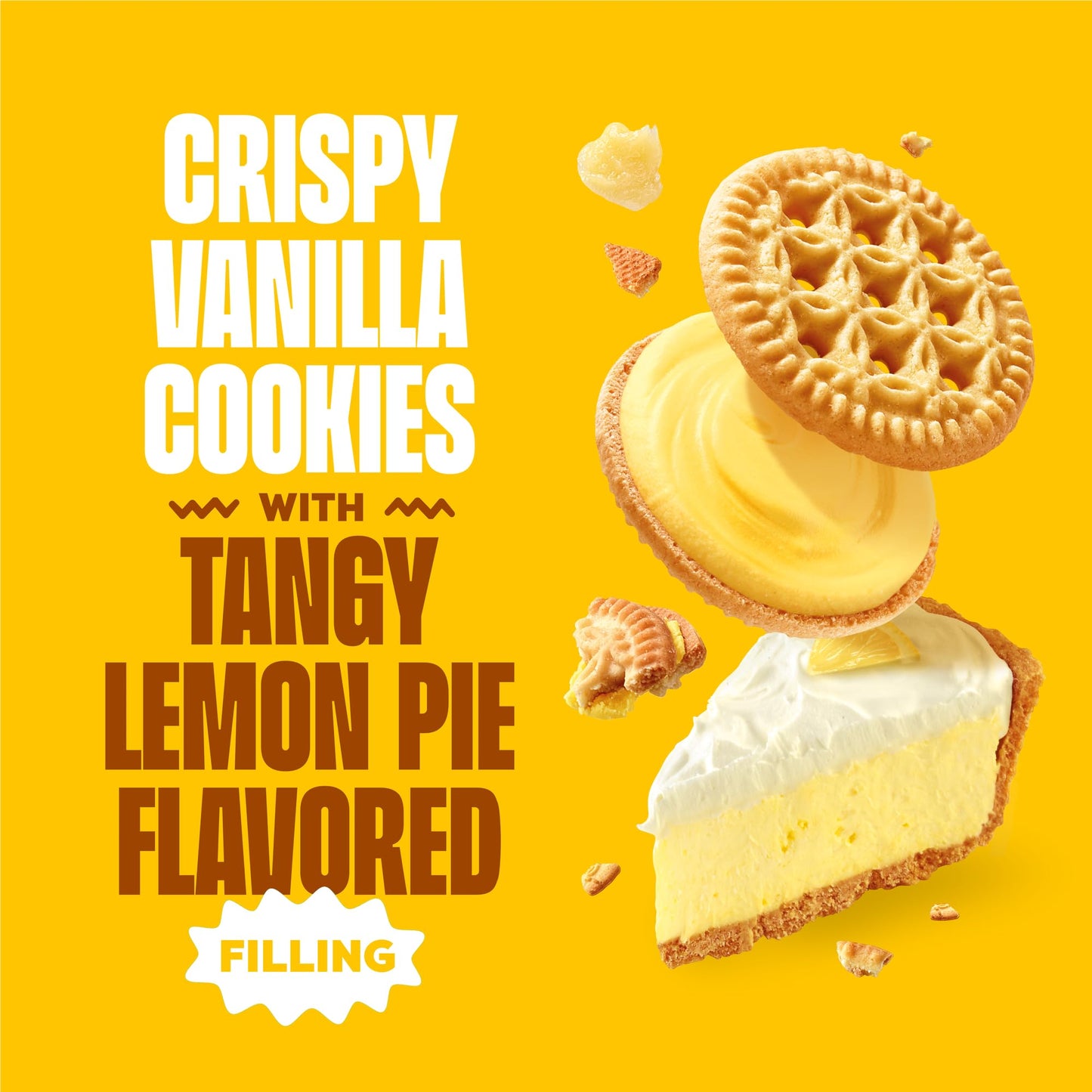 Glutino Gluten Free Lemon Pie Flavored Sandwich Cookies, Gluten Free Snacks, 10.5 oz.