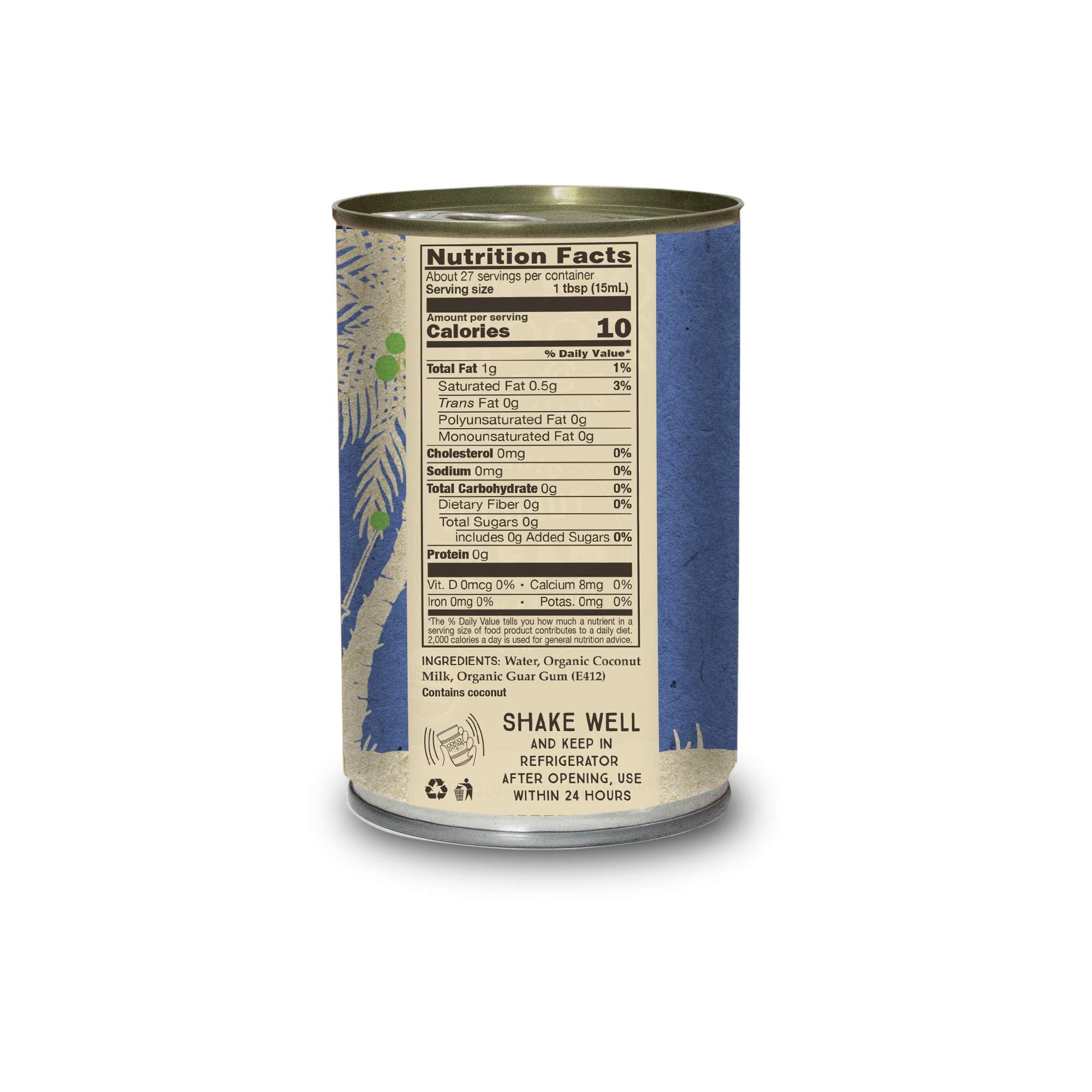 CocoGoodsCo Vietnam Single-Origin Organic Coconut Milk Lite/Light/Low-fat 13.5 fl. oz - Gluten-free, Non-GMO, Vegan, & Dairy-free (Pack of 6)