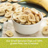 Herbaila Dried Banana Chips Unsweetened Bulk, 1 lb. Dried Bananas, Unsweetened Banana Chips, Dehydrated Bananas, Unsweetened Dried Banana slices