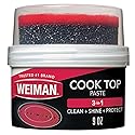 Weiman Cooktop Cleaner Paste, Easily Remove Burned-On Food, Grease and Watermarks, Leaving Your Glass Cook Top Sparkling