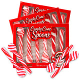 Candy Cane Peppermint Spoons, Edible Stirring Sticks for Hot Chocolate Beverages, Cocoa, Tea, Coffee, Stocking Stuffers Holiday Gifts, 3 Pack, 2.54