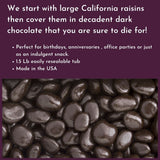 WinCrest Dark Chocolate Covered Raisins (3.5 Lb Tub)