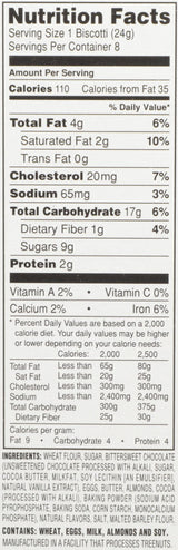 Nonni's, Dark Chocolate Almond Biscotti, 6.88 Ounce