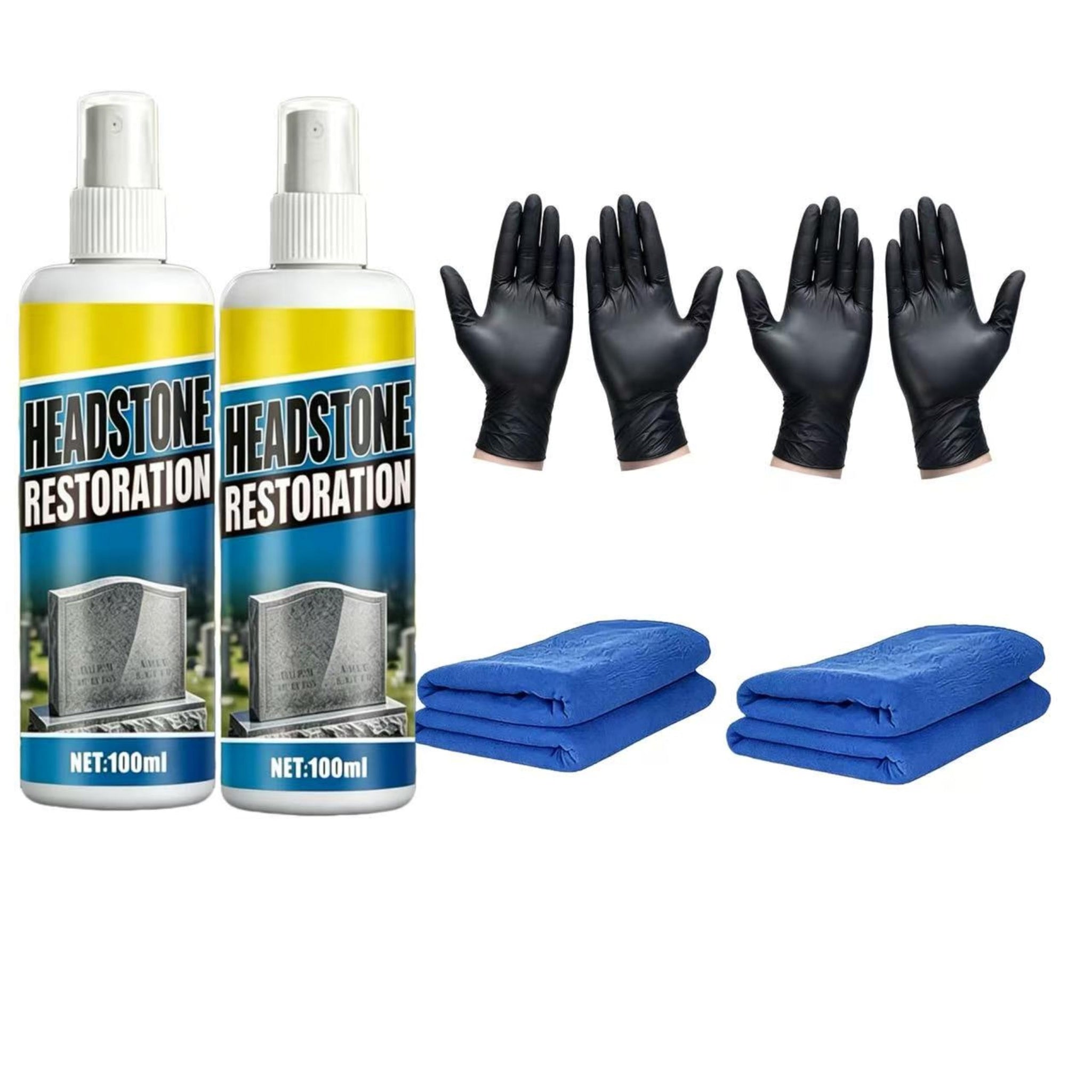 Headstone Restoration and Cleaning Spray, 2026 Upgrade Headstone Restoration & Cleaning Spray Restoring and Protecting, Gentle Stone Care Formula