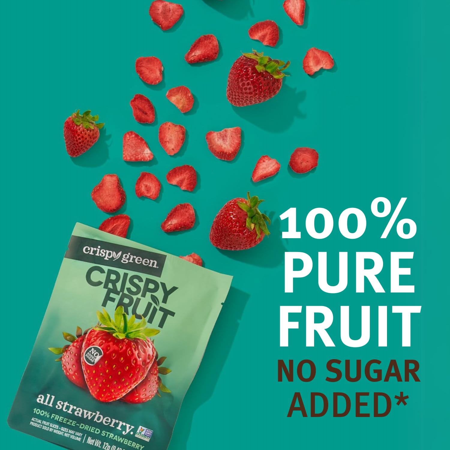 Crispy Green Freeze Dried Fruit Crisps Variety Pack (14 count) - Apple, Asian Pear, Banana, Mango, Strawberry, Pineapple and Tangerine