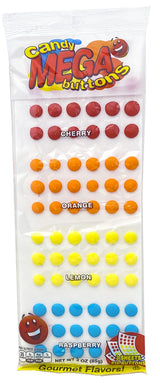 Stichler Mega Candy Buttons Retro Candy Pack of 3, 648 Buttons Total