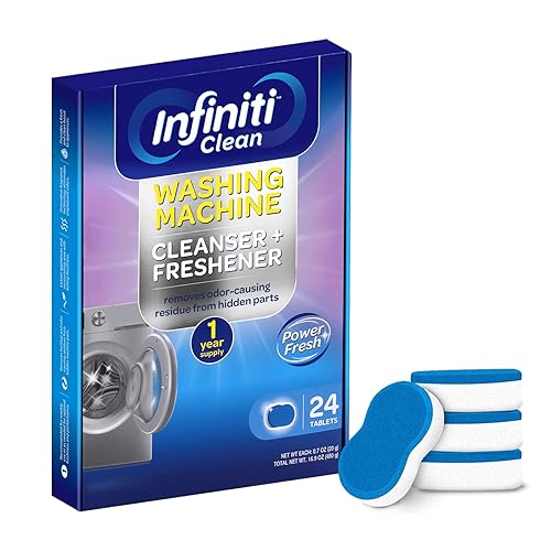 Infiniti Clean Washing Machine Cleaner Tablets 24 Pack - 16.9oz Washing Machine Cleaner Top Load, Septic Safe Washer Machine Cleaner Tablets, HE