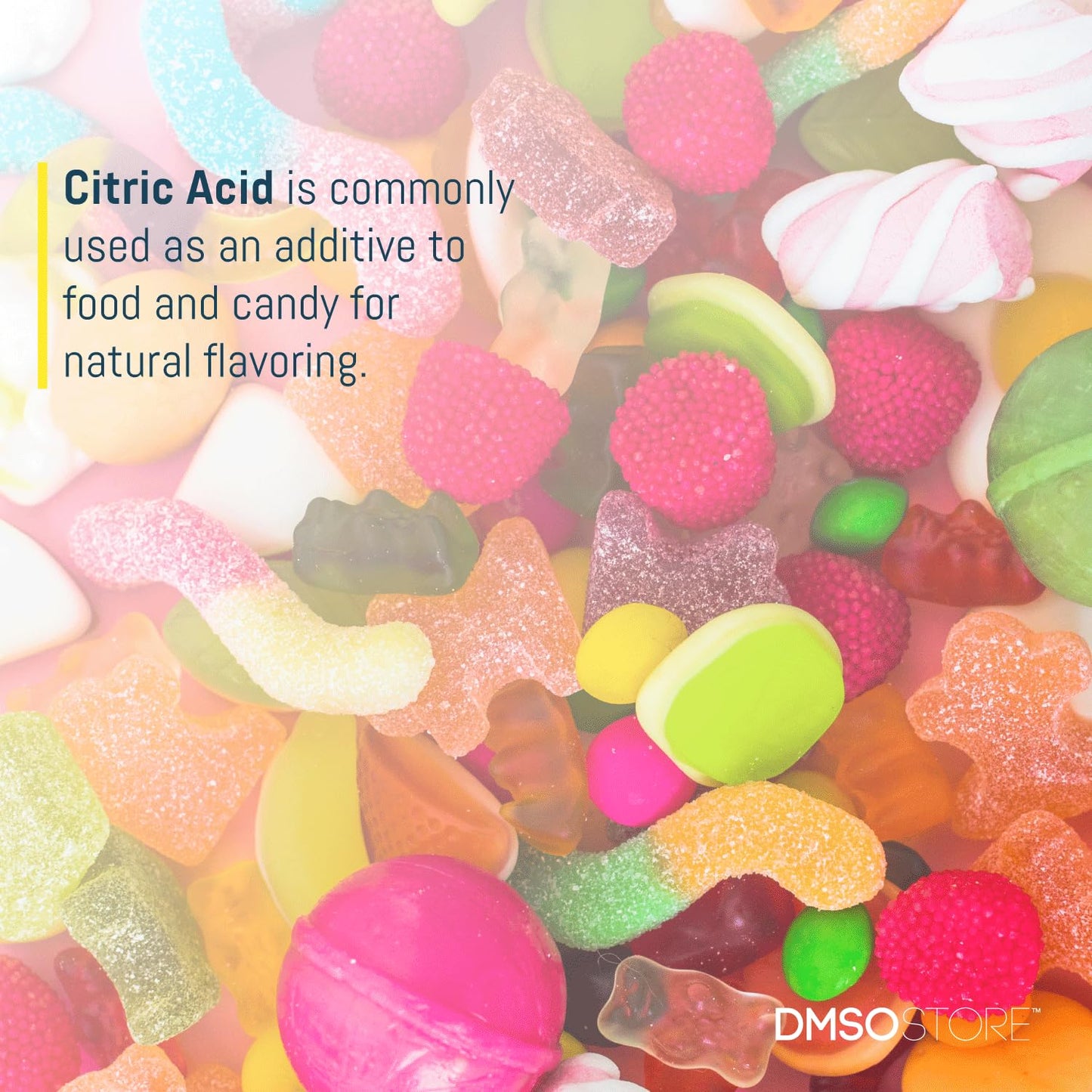 DMSOSTORE 8 oz Pure Citric Acid USP Food Grade, Anhydrous, Fine Grain Powder, Kosher, Non-GMO