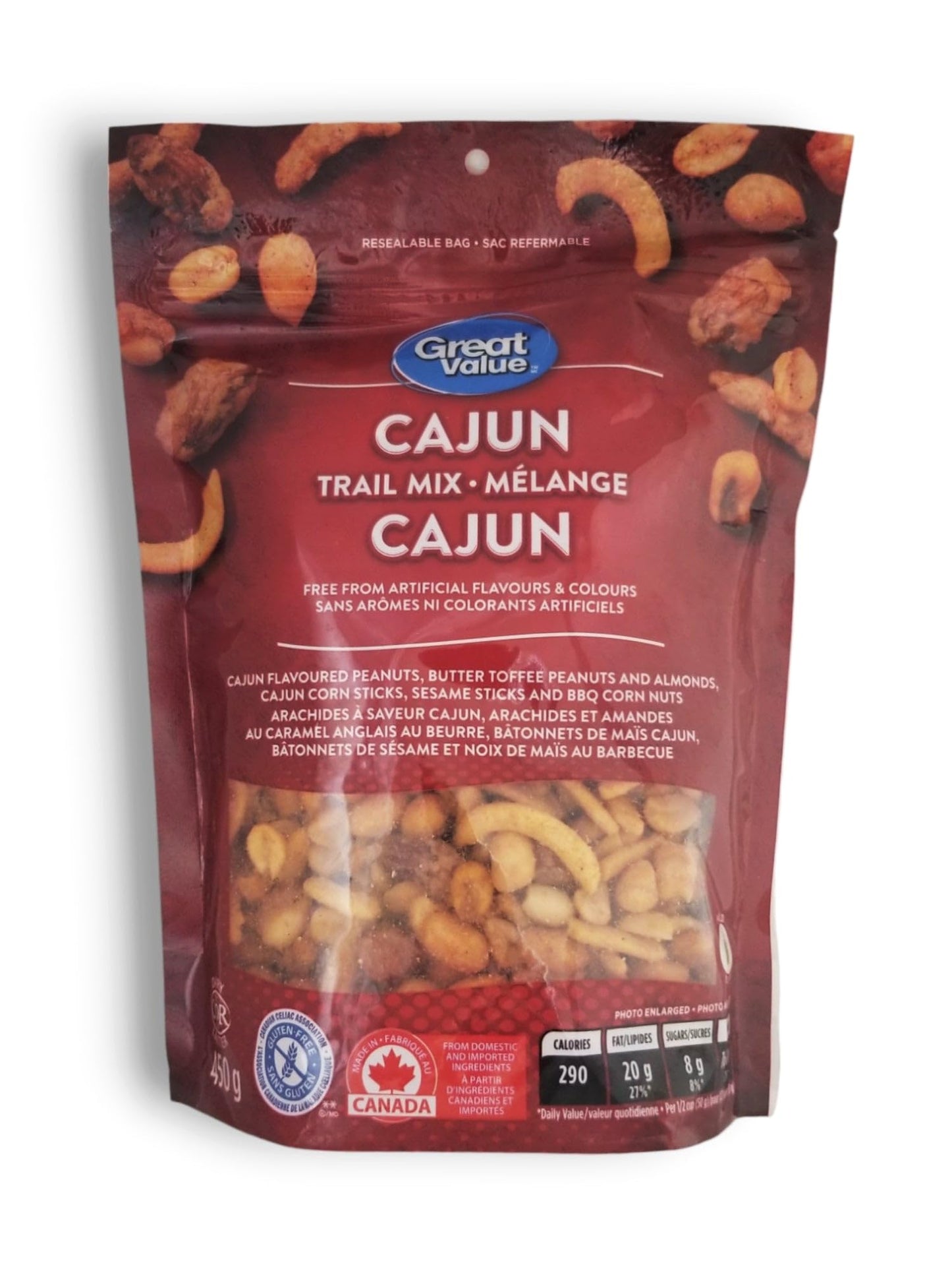 Wal-Mart Canada Corp Great Value Cajun Trail Mix, 450g/1 lb. Bag