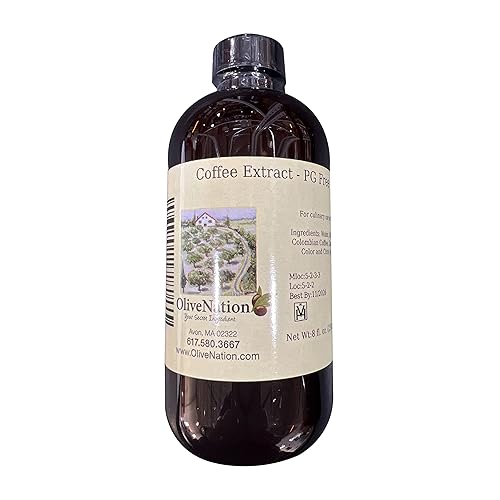 OliveNation Coffee Extract Flavoring, Columbian Coffee Baking Flavor for Cakes, Frosting, Filling, Beverages, Non-GMO, Gluten Free, Kosher, Vegan - 8