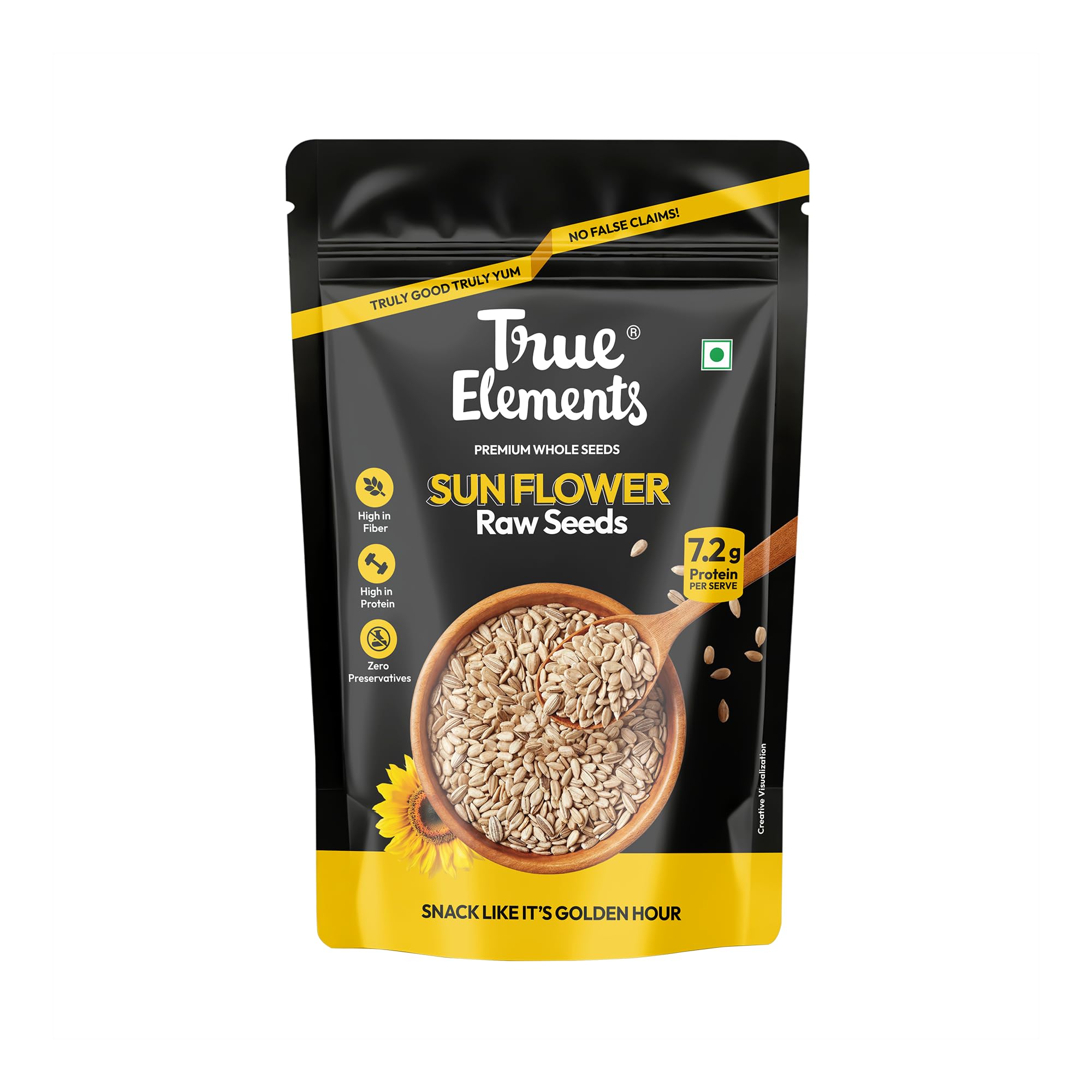 True Elements Raw Sunflower Seeds, 500g