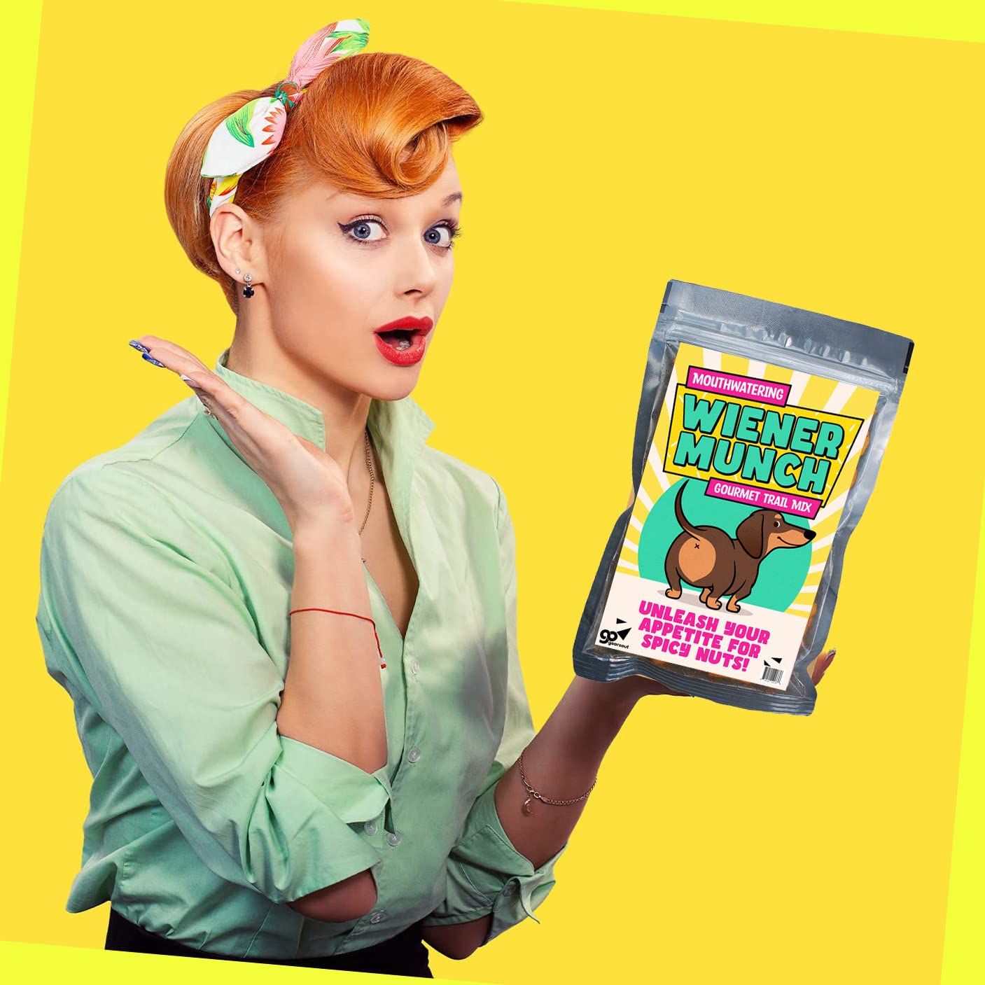 Wiener Munch Trail Mix - Funny Stocking Stuffers for Women - Dog Owner Gifts - Weird White Elephant - Adult Gag Gifts Christmas - Wienie Dog Ideas