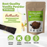 1Lb Organic Madagascar Vanilla Bean Powder. Certified USDA Organic. Ground whole Gourmet Pods by FITNCLEAN VANILLA| Raw Natural Pure Unsweetened No
