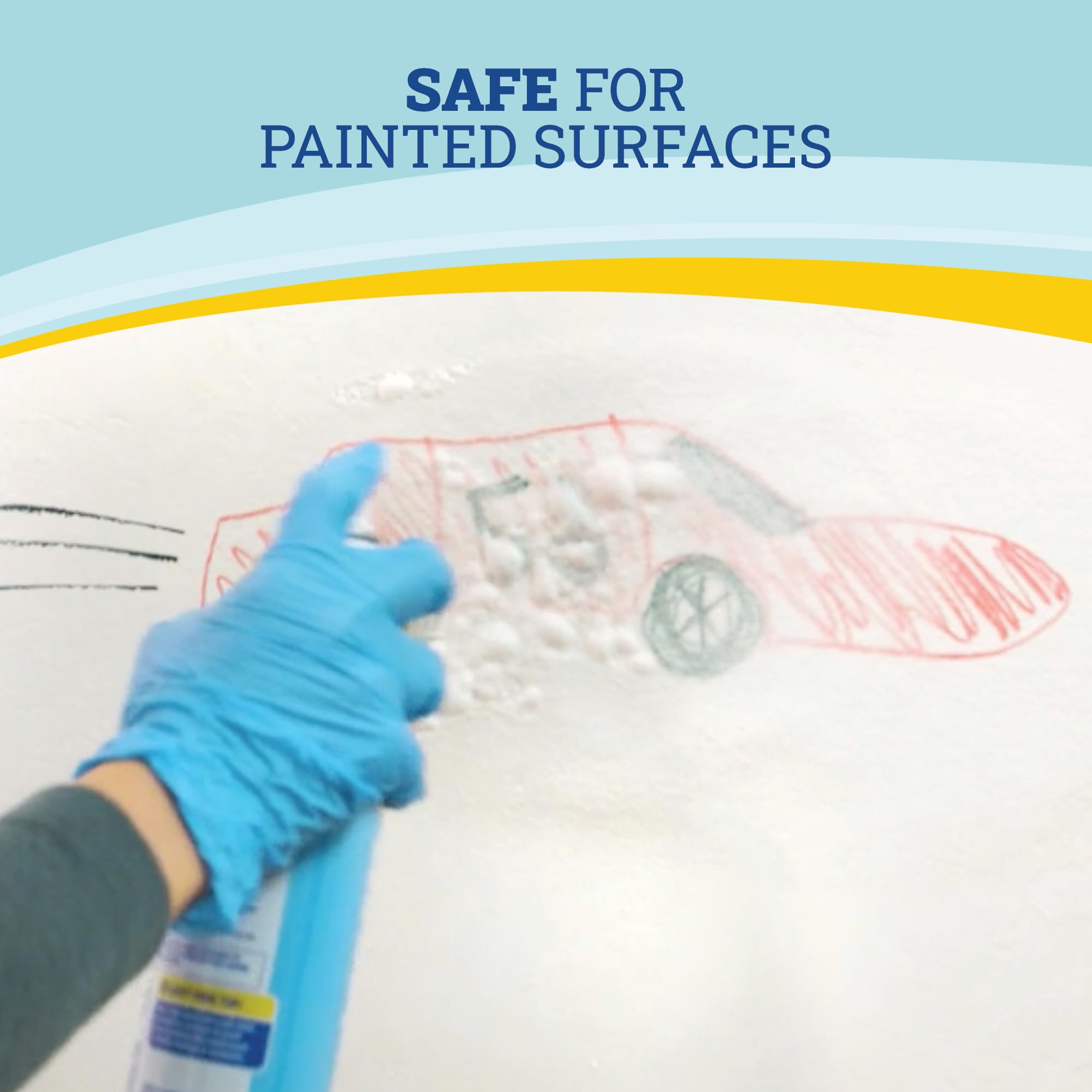 Zep Home Pro Foaming Scuff & Mark Eraser, Paint Safe Surface Cleaner, 18 oz, for Doors, Walls, Molding, Cabinets, Removes Fingerprints, Smudges