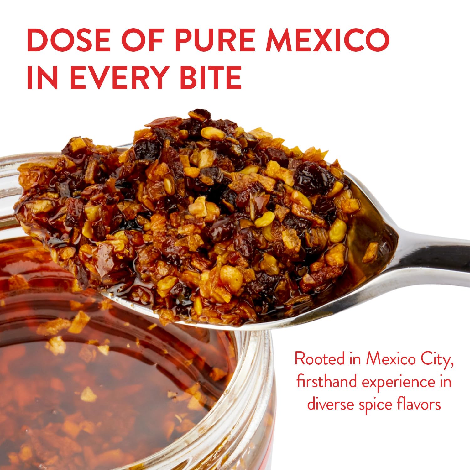 CHILE CRUNCH - Crunchy Condiment - All Natural Roasted Chili Peppers, Garlic & Onion Crisp Sauce - Vegan, Gluten-Free, No Preservatives - Homemade