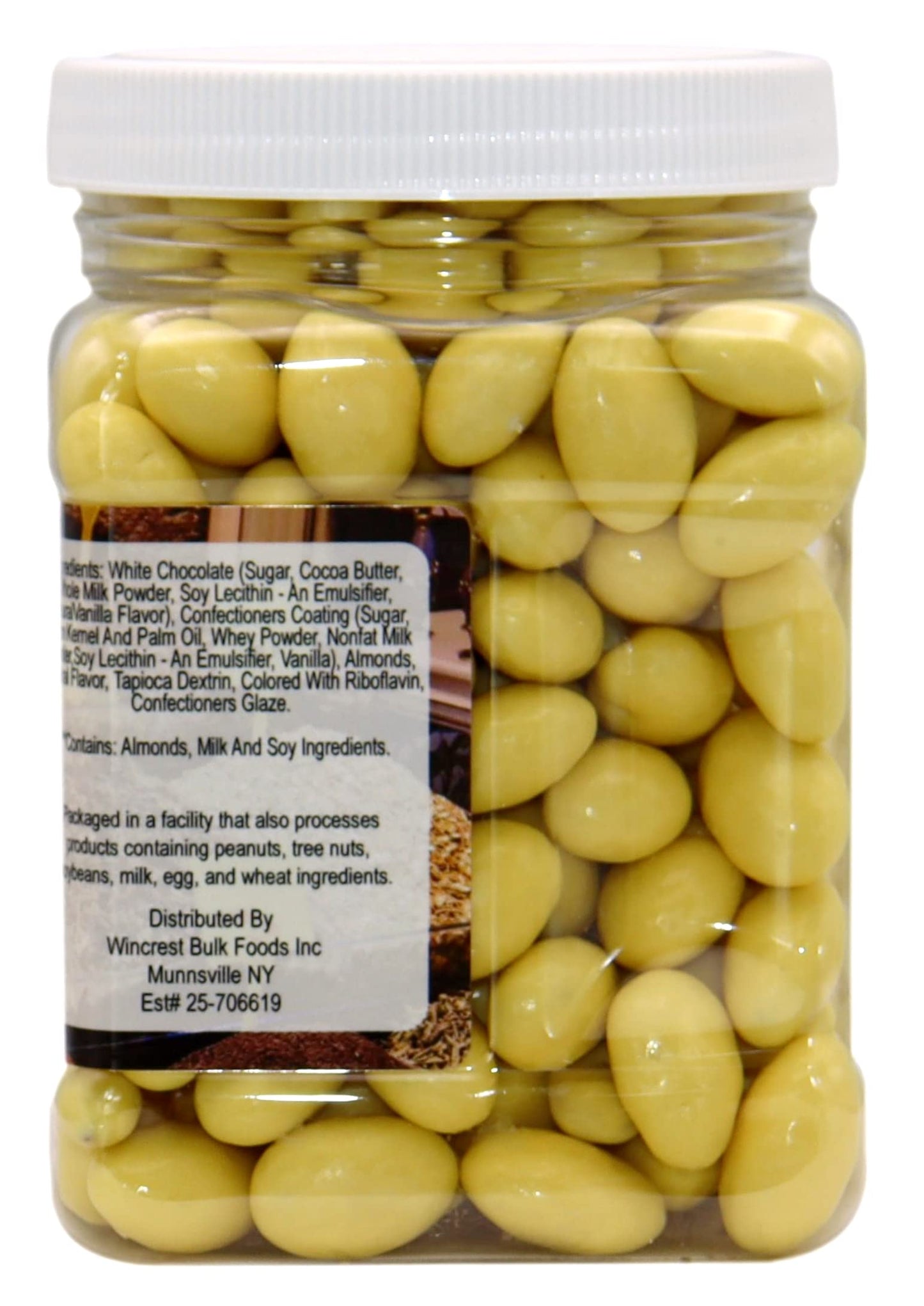 Lemon Creme Chocolate Almonds - 1.5 Lb Tub