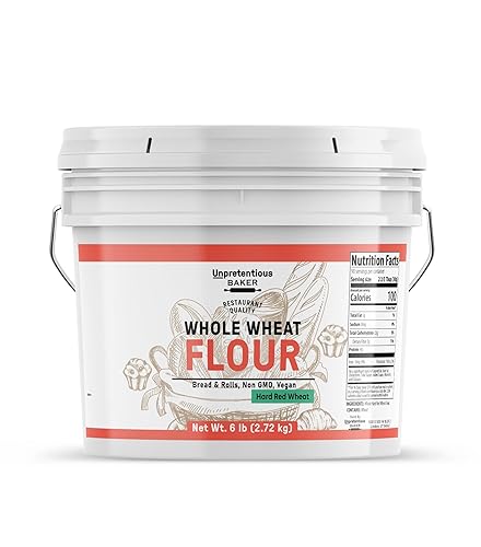 Unpretentious Whole Wheat Flour, Hard Red Wheat, Baking & Cookies, Breads & More (6 Pound)