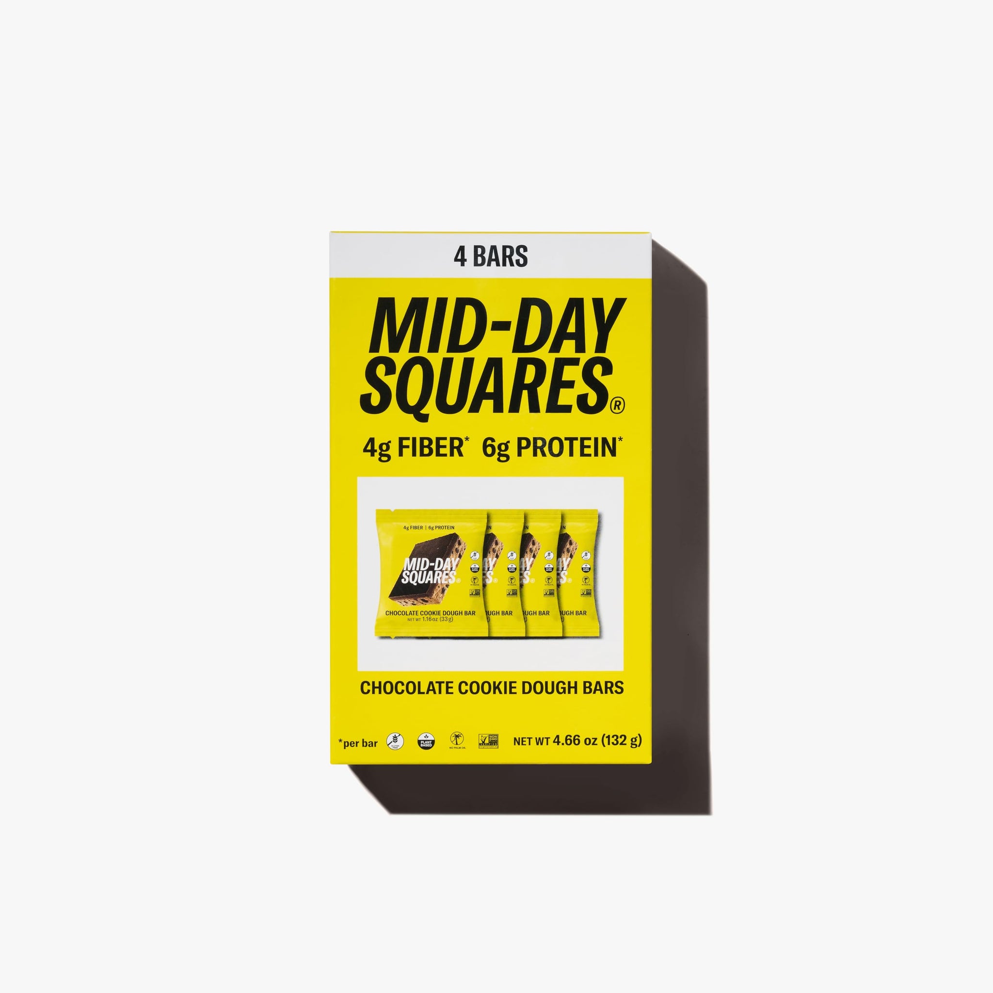 Mid-Day Squares, Chocolate Cookie Dough Bar, 4 Pack