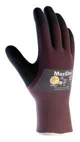 ATG 56-425/S Maxidry, Gry. Nylon Shell, Prpl./ Blk. Nitrile Non-Slip 3/4 Coat Purple