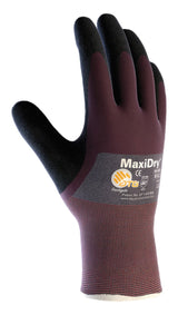 ATG 56-425/S Maxidry, Gry. Nylon Shell, Prpl./ Blk. Nitrile Non-Slip 3/4 Coat Purple