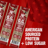 Righteous Felon Mini Meat Sticks | 100% Grass-Fed Beef Sticks | Keto, Gluten Free, Low Sugar, High Protein Snacks | Healthy Meat Snacks for Kids