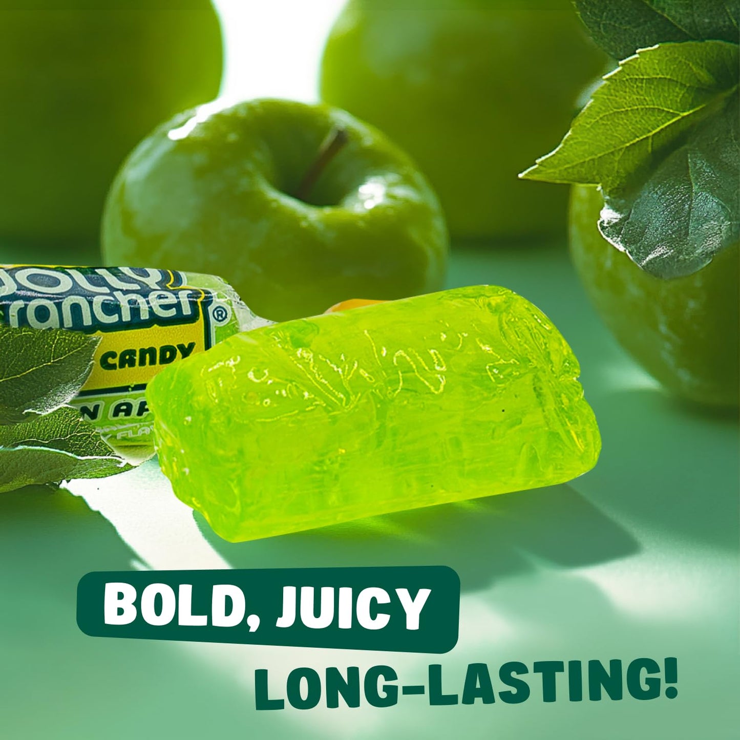 Hard Candy GREEN APPLE Original Flavor 1 lb - Bulk Bag, Individually Wrapped (74 Pieces)