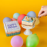 Happy Birthday Gourmet Sweet Treat Gift Box with 1 Delicious Jumbo Chocolate Caramel Crispy Treat - Ready-to-Gift Birthday Treat Box for Women, Men