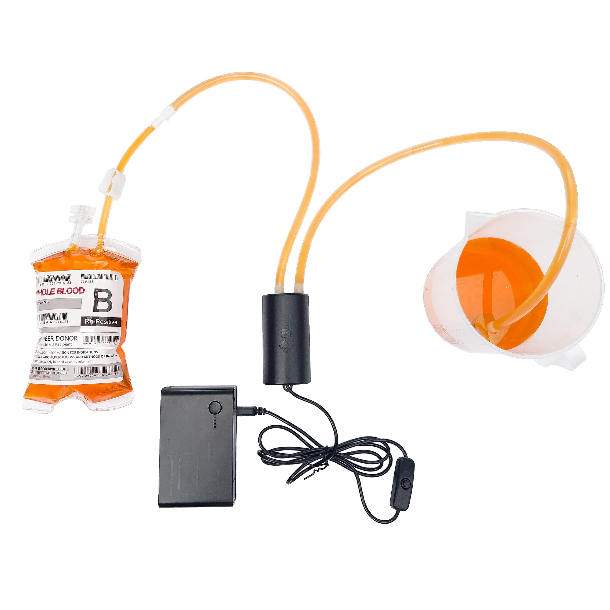 WYNK Quick-Fill Multi-Use USB Electric Pump - for Halloween Blood Bags, Home Brew Bottling, Water Dispensers, Coffee Machines & Party Props | Food