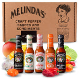Melinda’s Hot Sauce Variety Pack - Extra Spicy Gourmet Hot Sauce Gift Set with Variety of Heat Levels - Includes XXXXtra Reserve, Garlic Habanero