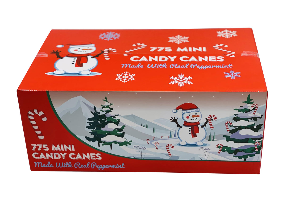 Mini Candy Canes Red & White Made WITH REAL PEPPERMINT - BULK PACK 775 Bulk Mini CANDY CANES - Holiday Candy for Christmas, Santa Parade