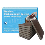 Krisler Carborundum Sponge Nano Emery Sponges Caspian Stone Pot Clean Brush Rust Eraser Grit Scouring Pads Pot Cleaning Pads with Carborundum Washing