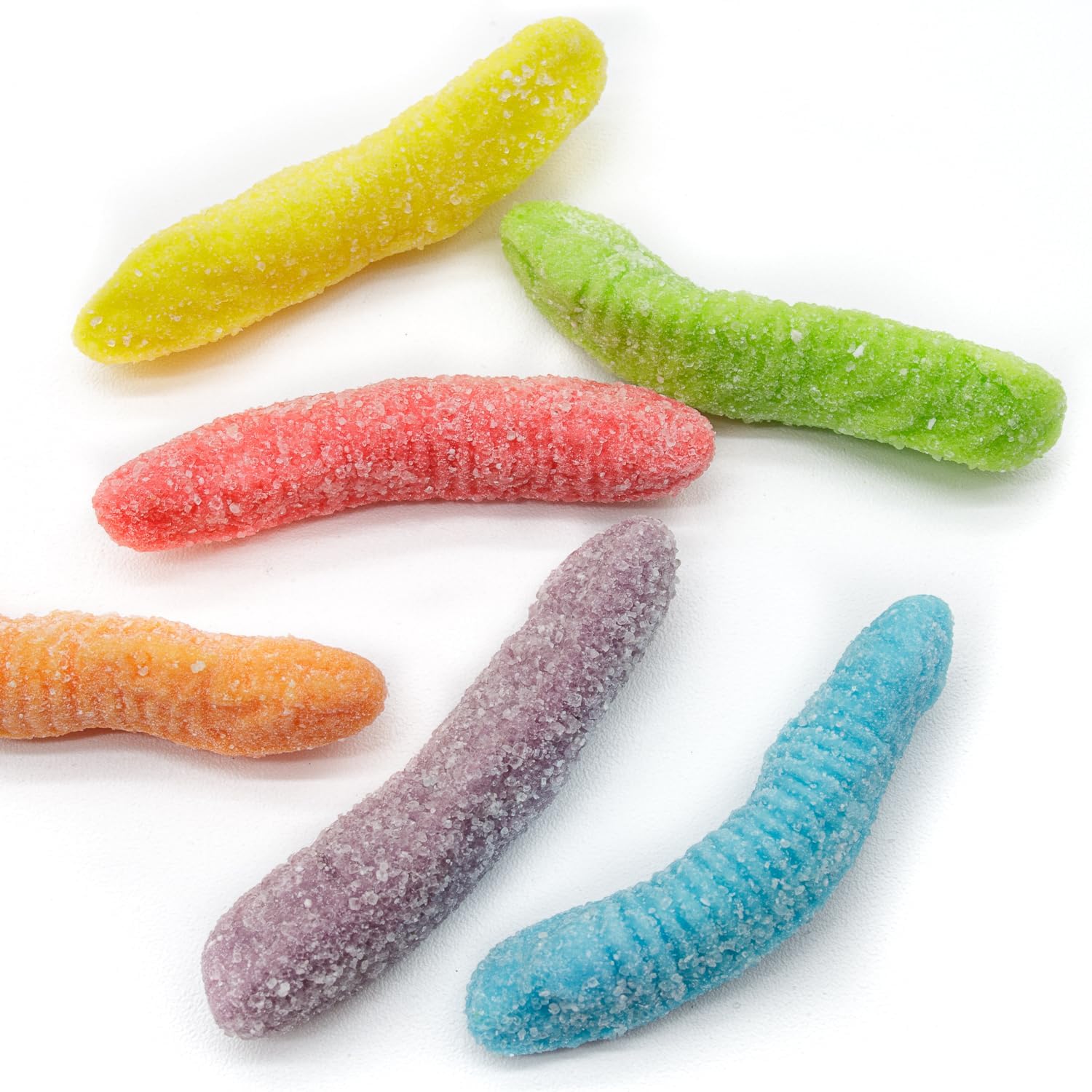 Guatemalan Sour Gummies 2 lb - Gummy Snakes, Gelatin Based, Assorted Flavors (Orange, Peach, Cherry, Grape, Cranberry, Apple), Bulk Candy, Resealable