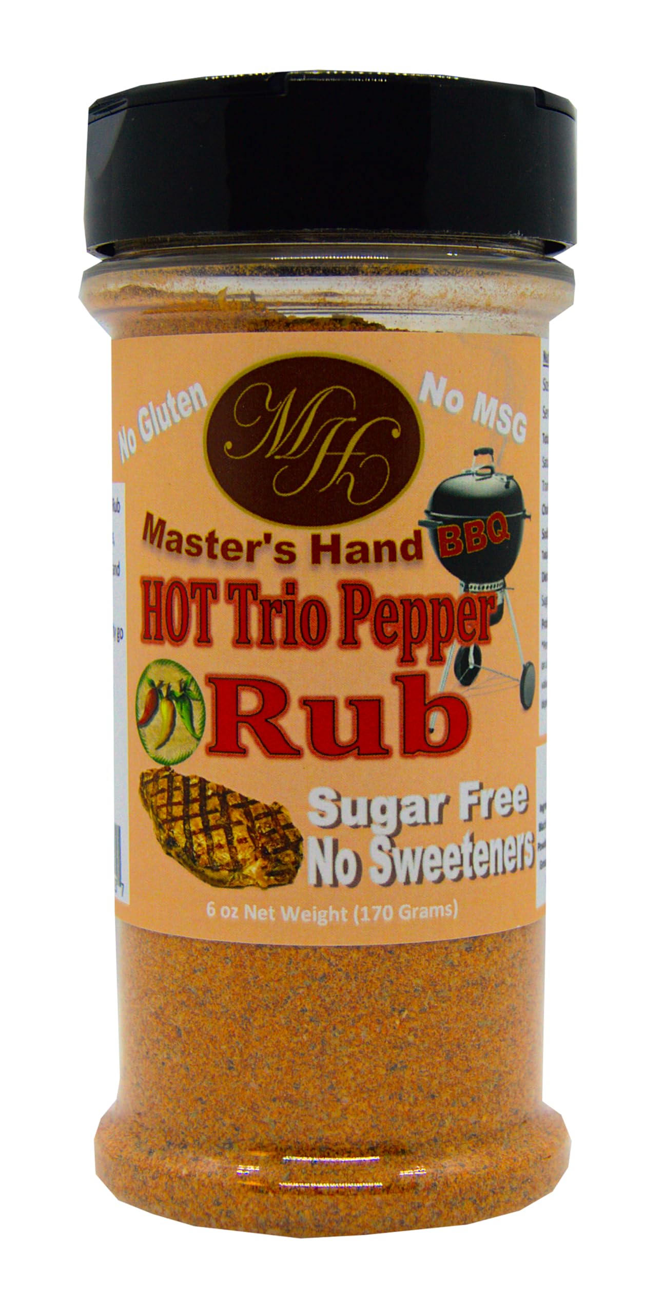 Master's Hand BBQ Seasonings (Trio Pepper Hot, 8 oz)