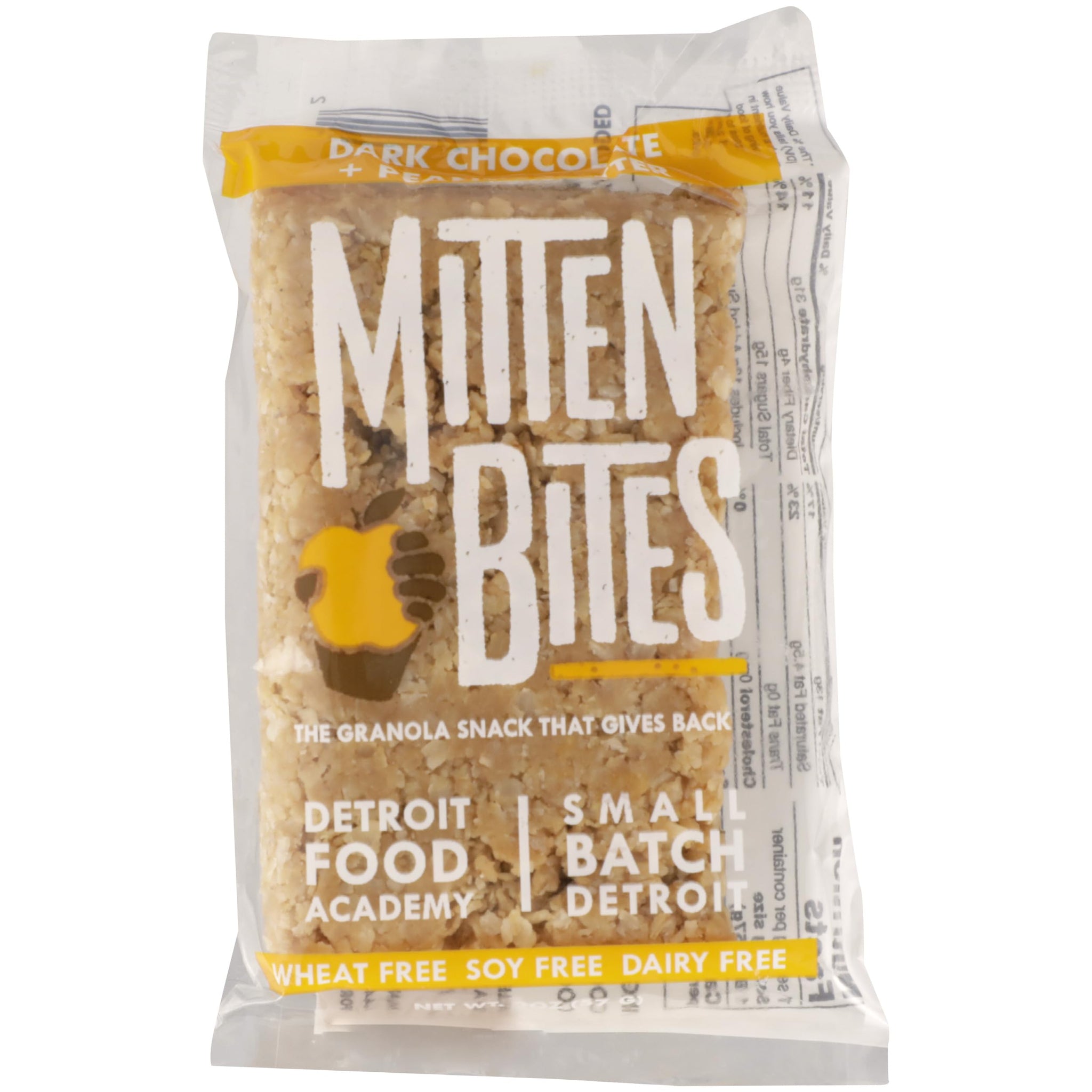 Small Batch Detroit, Mitten Bites Dark Chocolate Peanut Butter, 2 Ounce