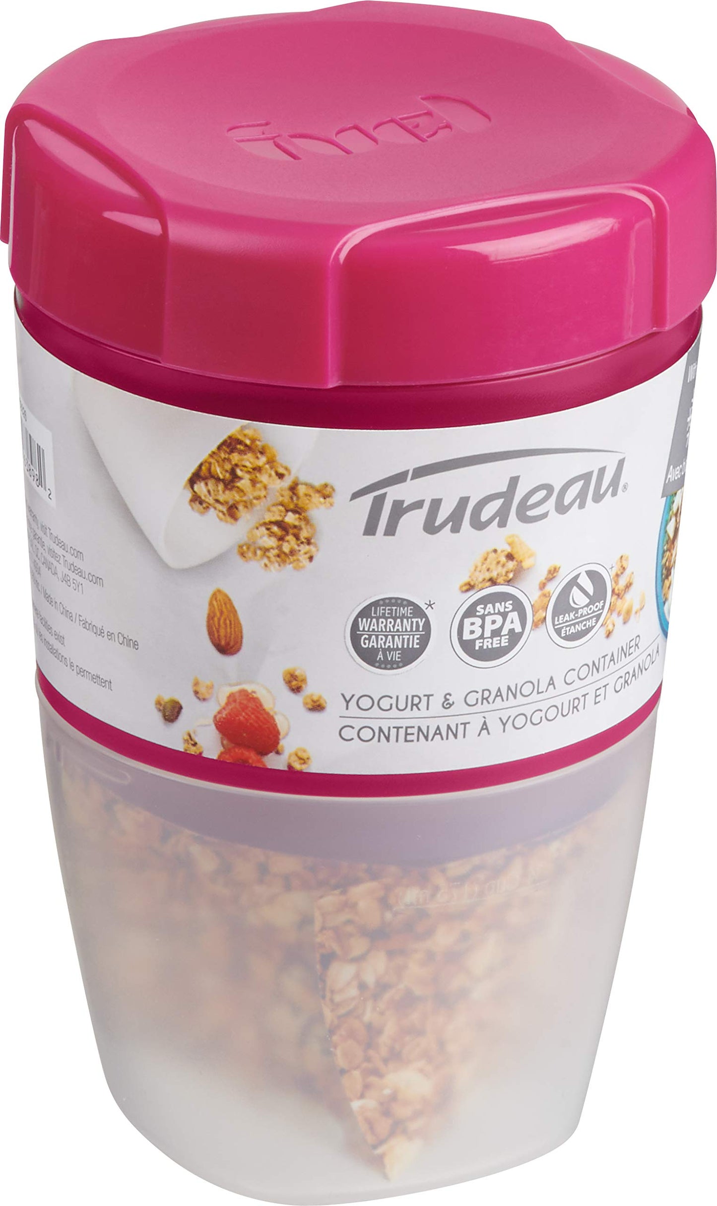 Trudeau FUEL GRANOLA WATERMELON Yogurt Container, Small