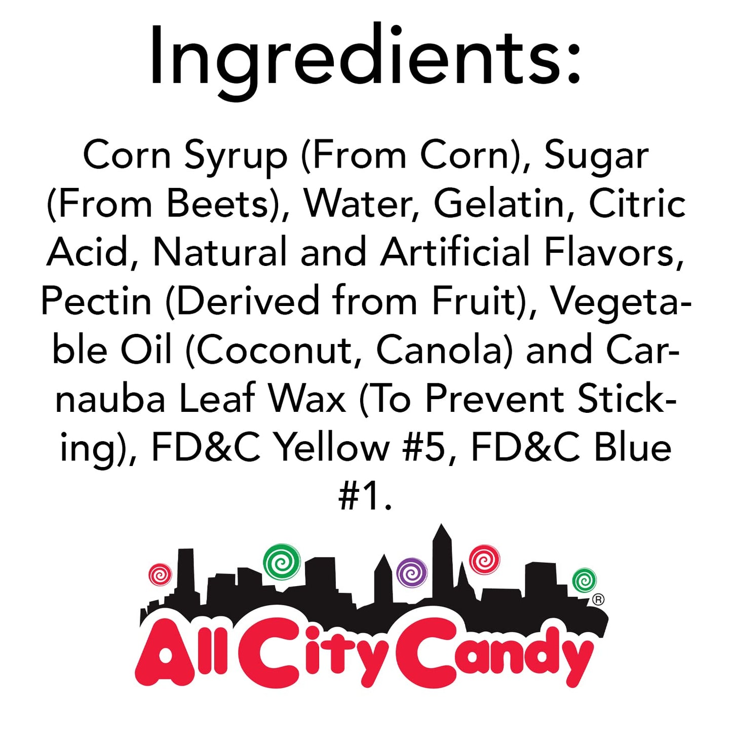 All City Candy Flavorful, Fresh & Soft 5 Pound Bulk Gummi Bear Candy Bags Individual Fruit Flavors World's Best Gummy Candy (Green Apple)